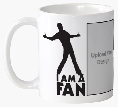 Design Preview for Design Gallery: Art & Entertainment Personalised Mugs, 325 ml  Wrap-around