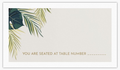 A palm leaves destination wedding gray brown design for Summer