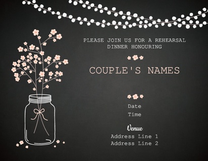 Design Preview for Templates for Rehearsal Dinner Invitations and Announcements , Flat 10.7 x 13.9 cm
