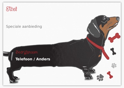 Voorvertoning ontwerp voor Ontwerpgalerij: Honden Flyers en folders,  Geen vouwlijn A5 (148 x 210 mm)