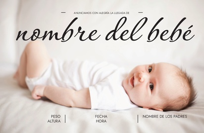 Un anuncio de bebé guión diseño negro para Bebés con 1 imágenes