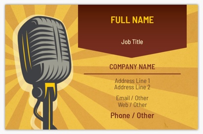 Design Preview for Design Gallery: Comedy Performance Textured Uncoated Business Cards