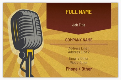 Design Preview for Design Gallery: Comedy Performance Pearl Business Cards