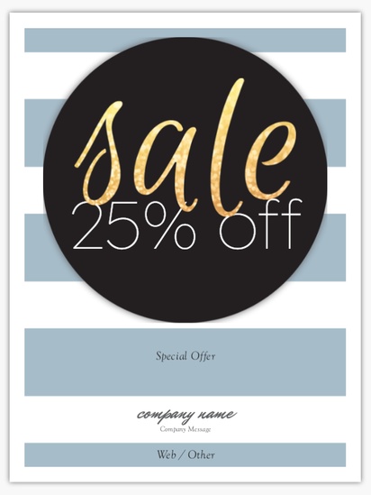 A sale clothing boutique black white design for General Party