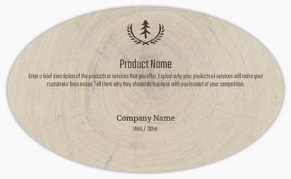 Design Preview for Design Gallery: Carpentry & Woodworking Product Labels on Sheets, Oval 12.7 x 7.6 cm