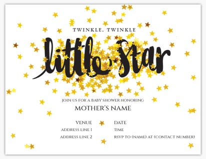 A baby shower twinkle twinkle white yellow design for Type