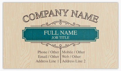 Design Preview for Design Gallery: Carpentry & Woodworking Standard Visiting Cards