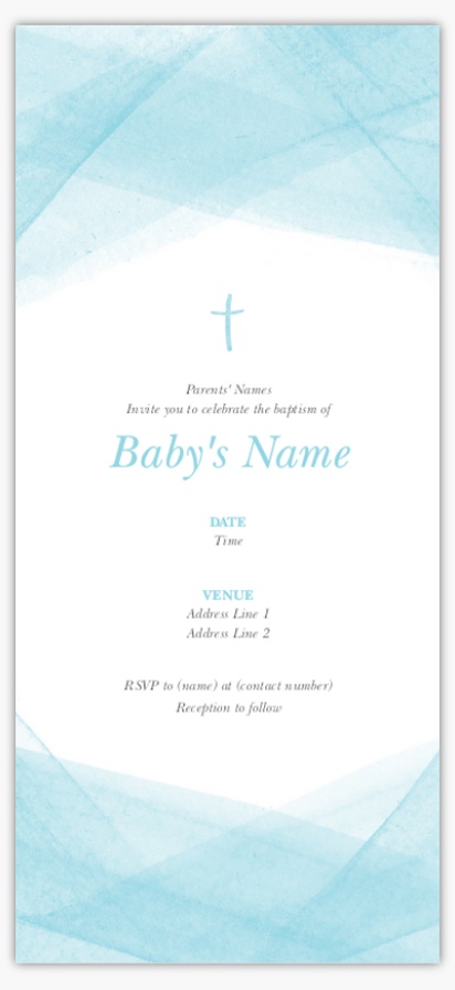 Design Preview for Religious Announcements Designs and Templates, 10.2 x 20.3 cm