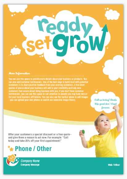 Design Preview for Design Gallery: Education & Child Care Flyers and Pamphlets,  No fold A5