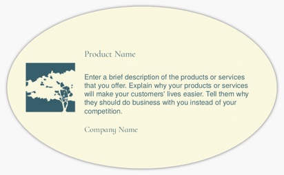 Design Preview for Design Gallery: Insurance Product Labels on Sheets, Oval 12.7 x 7.6 cm
