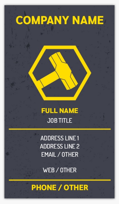 Design Preview for Demolition Ultra Thick Business Cards Templates