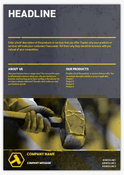 Design Preview for Design Gallery: Excavation Flyers & Leaflets,  No Fold/Flyer A4 (210 x 297 mm)