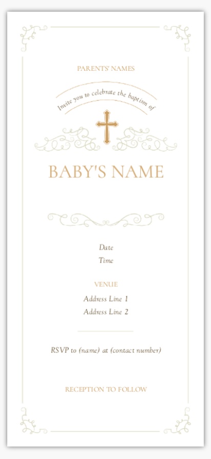Design Preview for Religious Announcements Designs and Templates, 10.2 x 20.3 cm