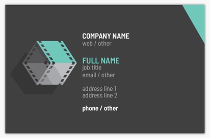 Design Preview for Design Gallery: Movies & Film Textured Uncoated Business Cards