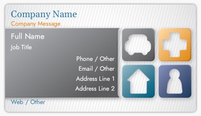 Design Preview for Design Gallery: Insurance Business Card Stickers
