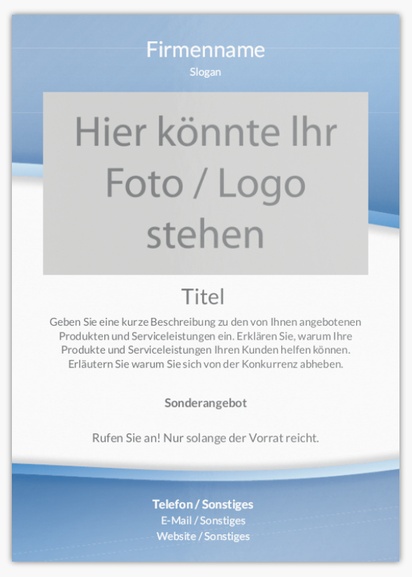 Designvorschau für Designgalerie: Flyer und Falzflyer Unternehmensdienstleistungen,  Ohne Falz A6 (105 x 148 mm)