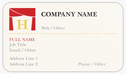 Design Preview for Design Gallery: Theater Rounded Corner Business Cards, Standard (3.5" x 2")