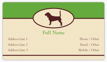 Design Preview for Design Gallery: Animals Business Card Stickers