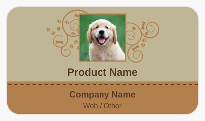 Design Preview for Design Gallery: Animals & Pet Care Product & Packaging Labels, Rounded Rectangle  8.7 x 4.9 cm 