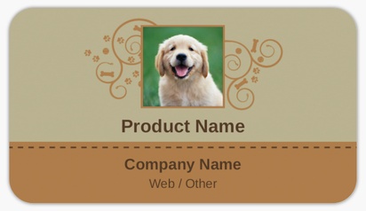 Design Preview for Design Gallery: Animals & Pet Care Product Labels on Sheets, Rounded Rectangle 8.7 x 4.9 cm