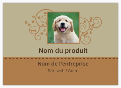 Aperçu du graphisme pour Galerie de modèles : étiquettes en rouleau pour animaux et soins vétérinaires, Rectangle 7,4 x 5,3 cm Papier blanc