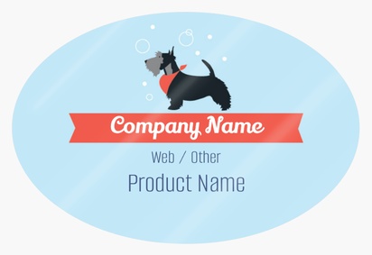 Design Preview for Design Gallery: Animal Grooming Product Labels on Sheets, Oval 7.6 x 5.1 cm