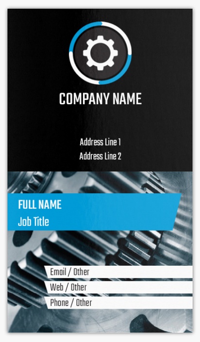 Design Preview for Manufacturing & Distribution Glossy Business Cards Templates, Standard (3.5" x 2")