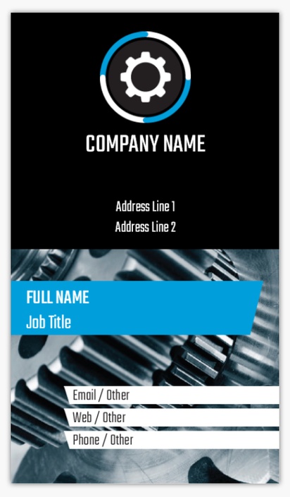 Design Preview for Manufacturing & Distribution Ultra Thick Business Cards Templates