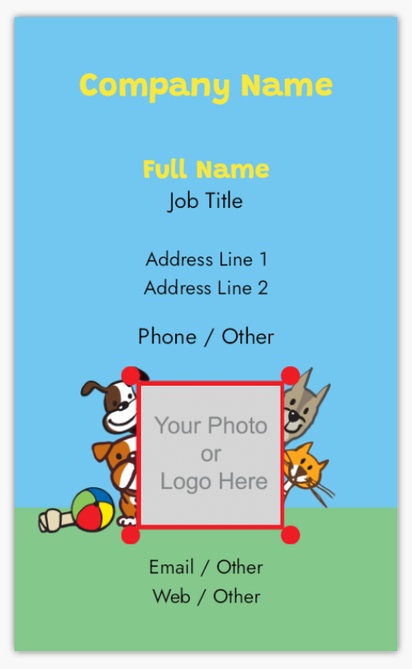 Design Preview for Design Gallery: Animals & Pet Care Standard Business Cards, Standard (91 x 55 mm)