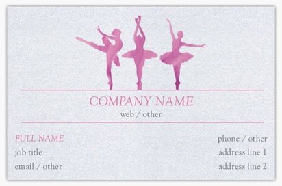 Design Preview for Design Gallery: Dance Fitness Pearl Business Cards