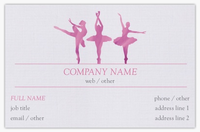 Design Preview for Design Gallery: Dance & Choreography Linen Business Cards