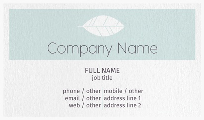 Design Preview for Design Gallery: Spas Natural Textured Business Cards