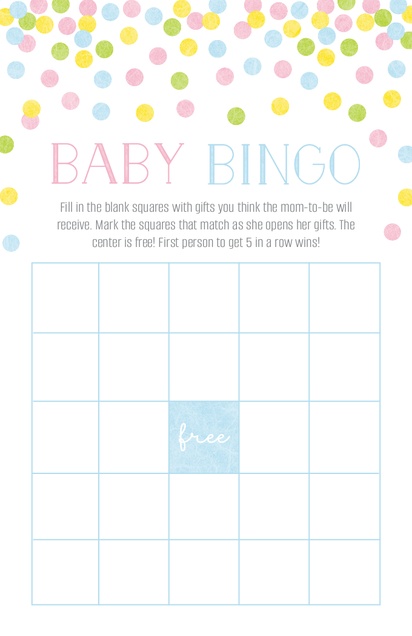 A baby shower polka dots white yellow design for Type