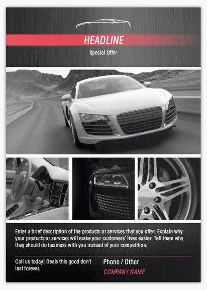 Design Preview for Design Gallery: Automotive & Transportation Flyers & Leaflets,  No Fold/Flyer A6 (105 x 148 mm)