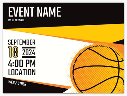 A sporting event basketball tournament black orange design for Modern & Simple