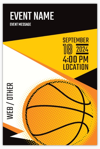 A event basketball black orange design for Modern & Simple