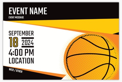 A basketball sporting event orange black design for Modern & Simple