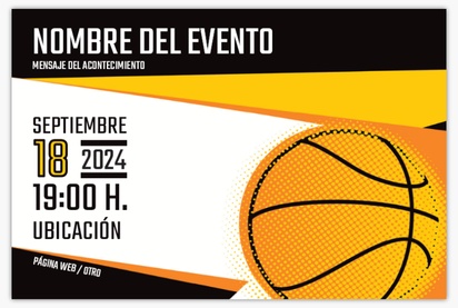 Un baloncesto evento deportivo diseño naranja negro para Moderno y sencillo