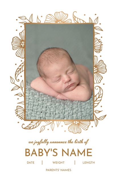 Design Preview for Templates for Birth Announcements Invitations and Announcements , Flat 11.7 x 18.2 cm