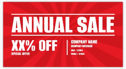 A event annual sale red white design for Events