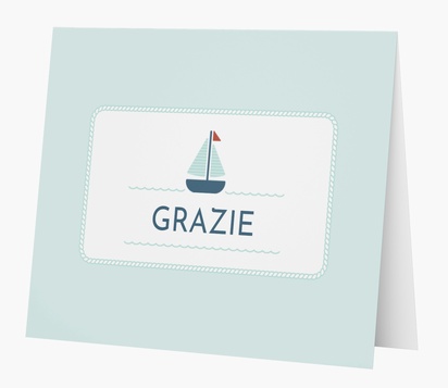Anteprima design per Galleria di design: biglietti di ringraziamento per nautica, Piegato