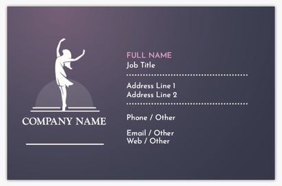 Design Preview for Design Gallery: Dance Fitness Textured Uncoated Business Cards