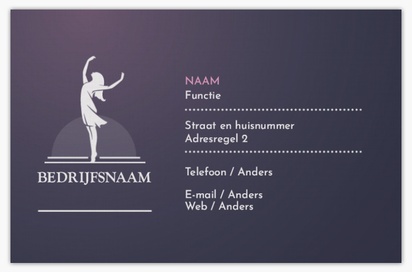 Voorvertoning ontwerp voor Ontwerpgalerij: Dans en choreografie Linnen visitekaartjes