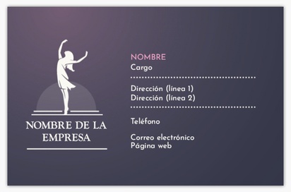 Vista previa del diseño de Galería de diseños de tarjetas de visita standard para baile y coreografía, Standard (85 x 55 mm)