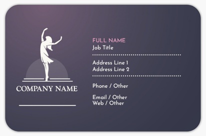 Design Preview for Design Gallery: Dance Fitness Rounded Corner Business Cards, Rounded Standard (85 x 55 mm)