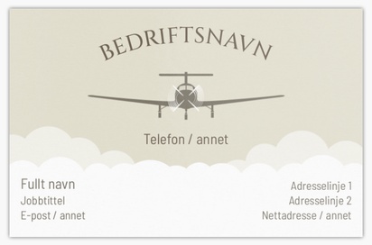 Forhåndsvisning av design for Designgalleri: Flyselskaper Svært tykke visittkort, Standard (85 x 55 mm)