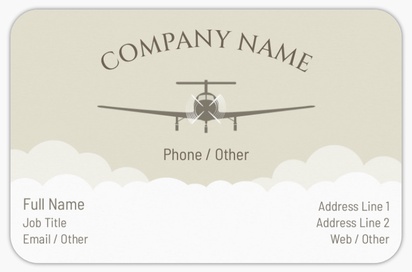 Design Preview for Design Gallery: Airlines Rounded Corner Business Cards, Rounded Standard (85 x 55 mm)
