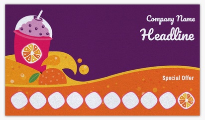 A smoothie bar fruit purple orange design for Loyalty Cards