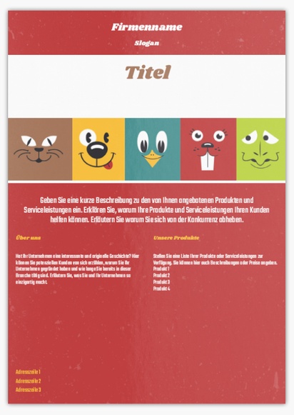 Designvorschau für Designgalerie: Flyer und Falzflyer Tiere & Tierbetreuung,  Ohne Falz A4 (210 x 297 mm)
