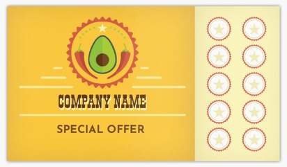 A burrito shop pepper cream orange design for Loyalty Cards